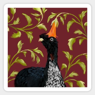 Horned Guan + Canary Island Bellflower Sticker